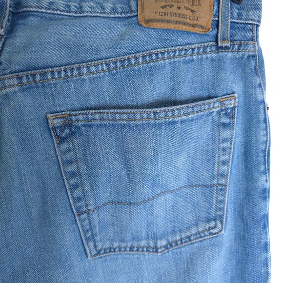 Authentics Signature by Levi Jeans Mens 40x30 Blue Denim Straight Classic Casual - Picture 8 of 11